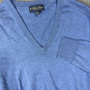 Brooks Brothers V-Neck Sweater Men's XL 100% Supima Cotton Lightweight Pullover